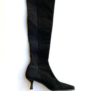 STUART WEITZMAN Suede Kitten Heel OTK Boots-- 7--N